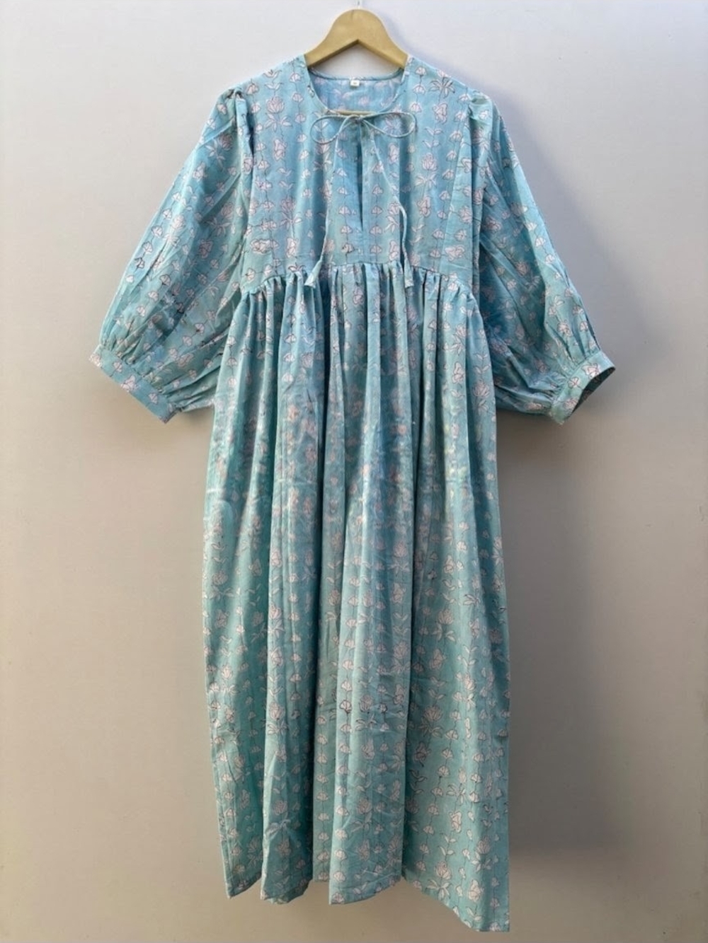 Light Blue Floral Midi Dress